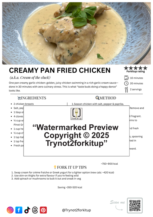 CREAMY PAN FRIED CHICKEN