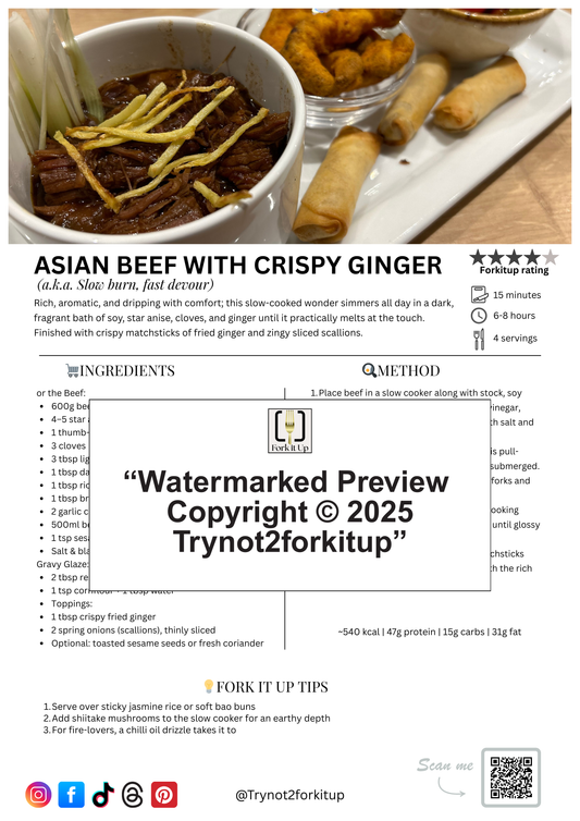 ASIAN BEEF WITH CRISPY GINGER