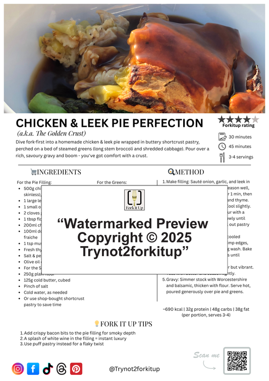 CHICKEN & LEEK PIE PERFECTION