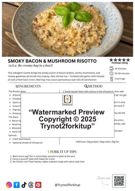 SMOKY BACON & MUSHROOM RISOTTO