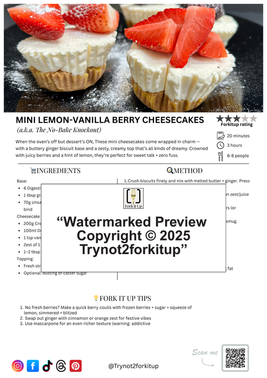 MINI LEMON-VANILLA BERRY CHEESECAKES