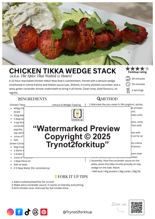 CHICKEN TIKKA WEDGE STACK