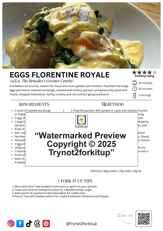 EGGS FLORENTINE ROYALE