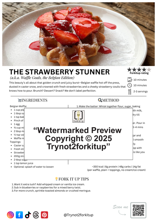 THE STRAWBERRY STUNNER (WAFFLES)