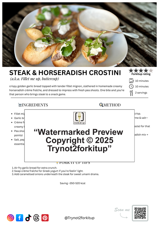 STEAK AND HORSERADISH CROSTINI