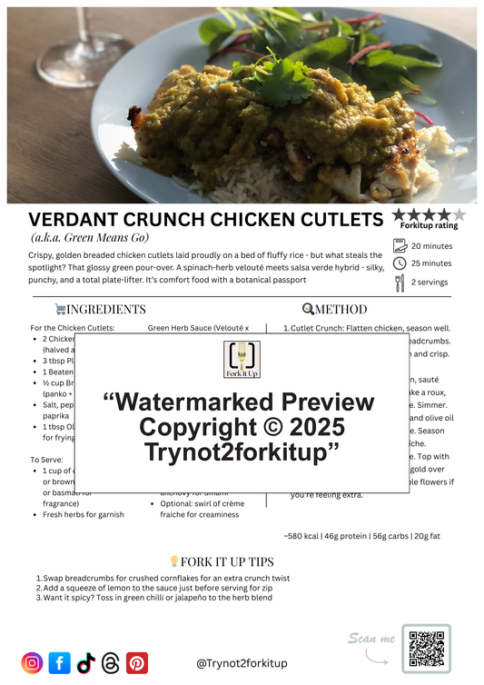 VERDANT CRUNCH CHICKEN CUTLETS