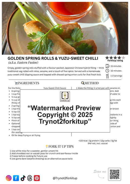 GOLDEN SPRING ROLLS & YUZU-SWEET CHILLI