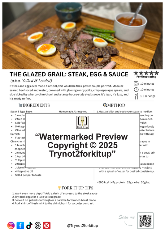 THE GLAZED GRAIL: STEAK, EGG & SAUCE