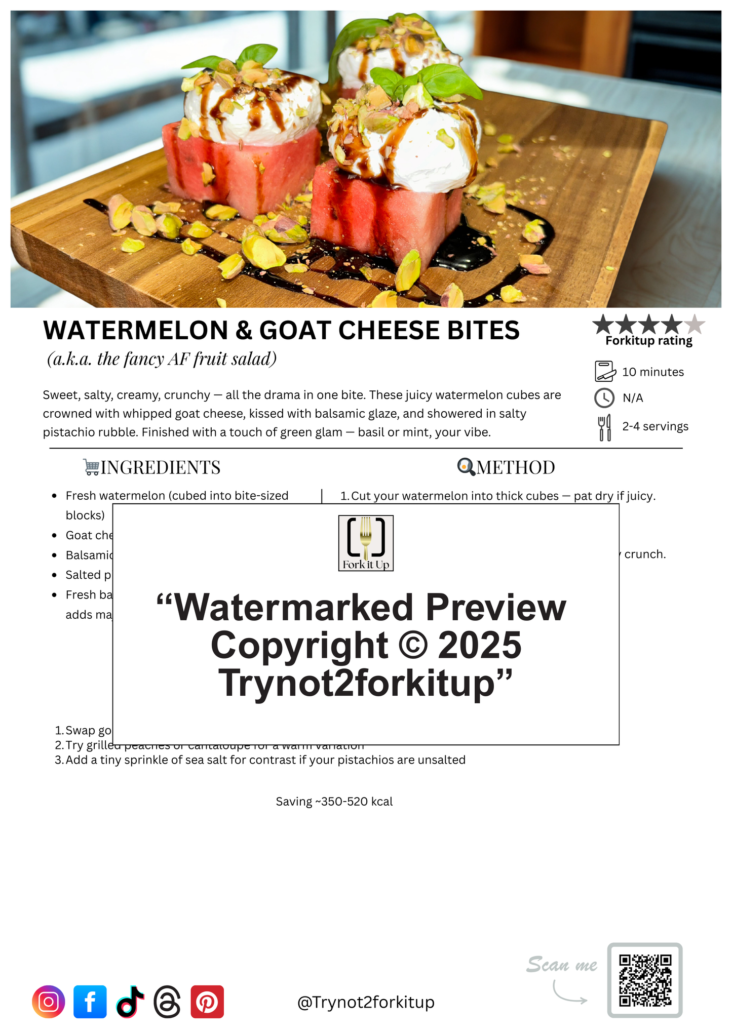 WATERMELON & GOAT CHEESE BITES