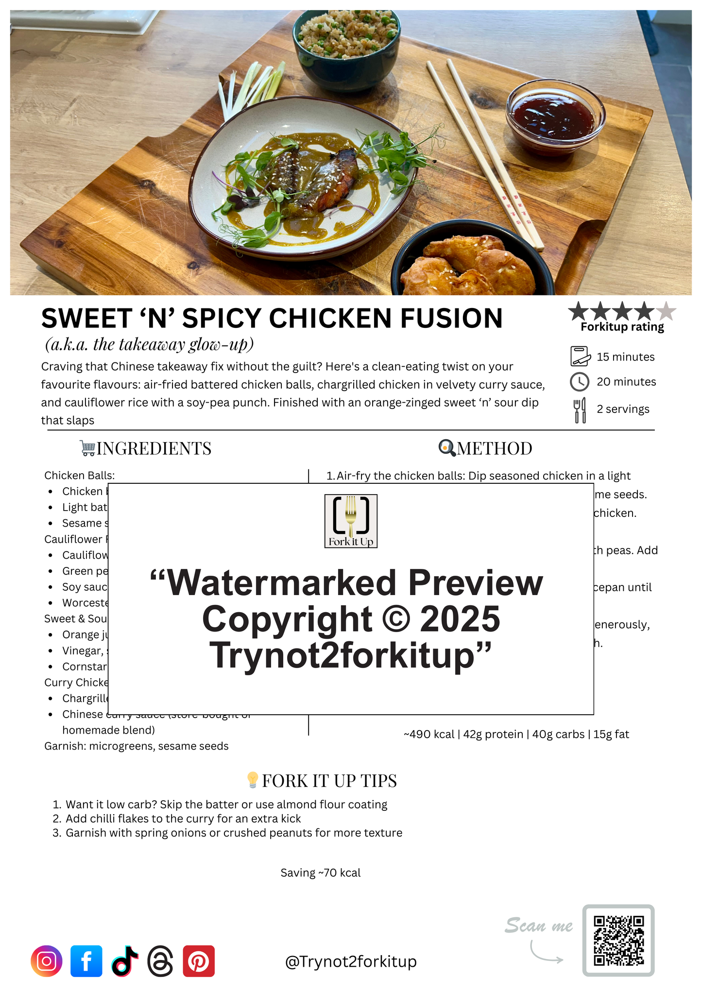 SWEET 'N' SPICY CHICKEN FUSION
