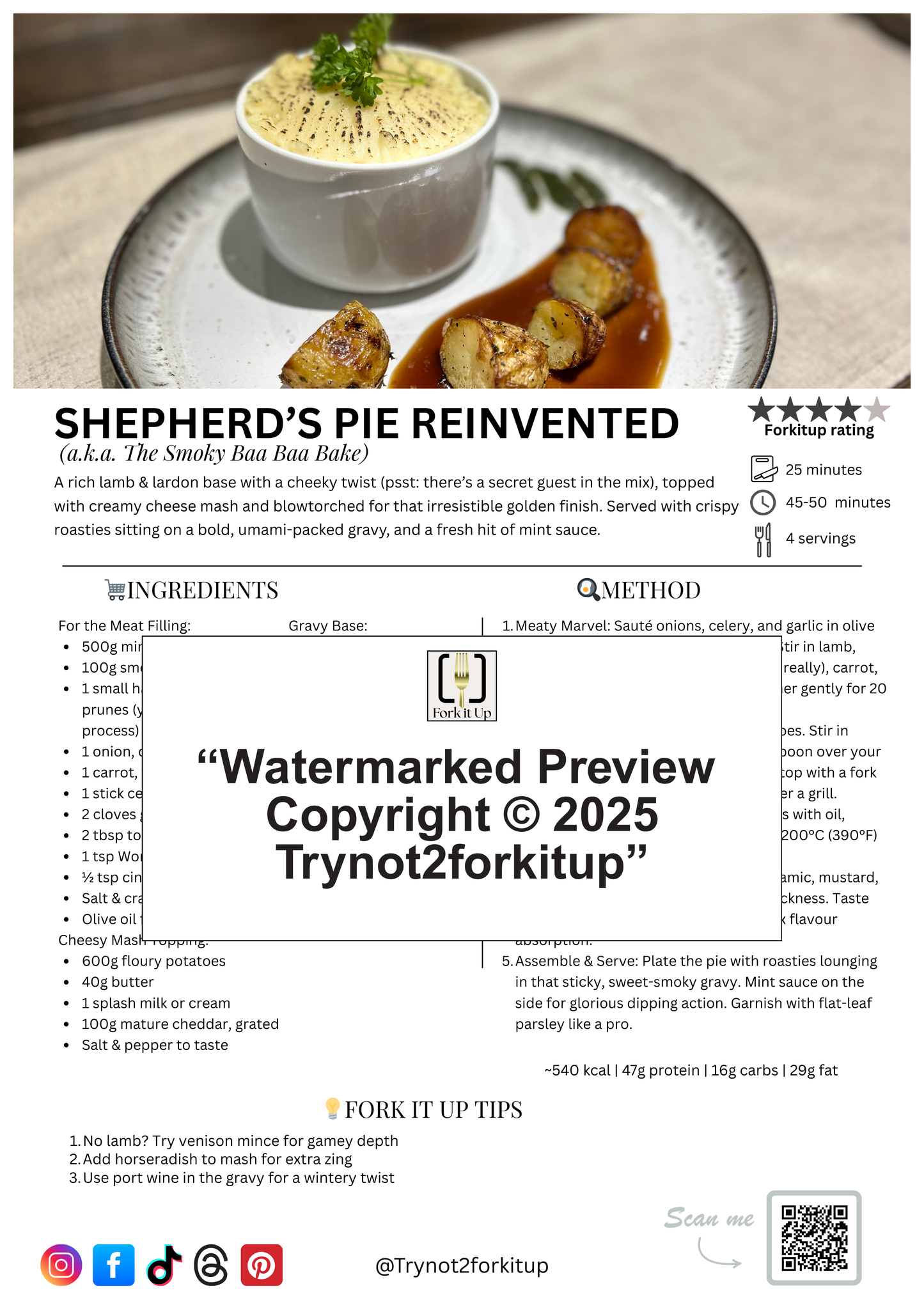 SHEPHARD'S PIE REINVENTED