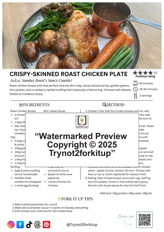 CRISPY-SKINNED ROAST CHICKEN PLATE