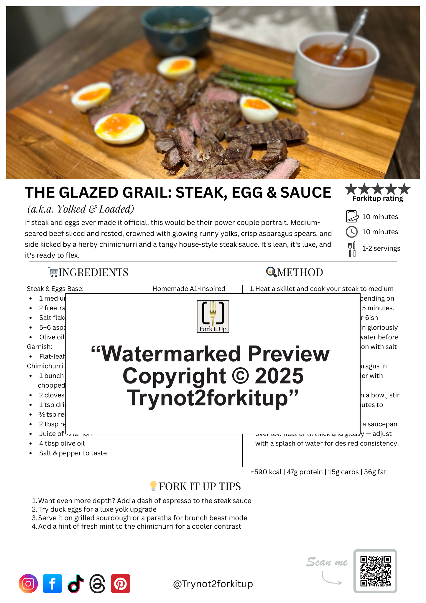 THE GLAZED GRAIL: STEAK, EGG & SAUCE