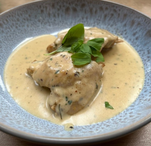 CREAMY PAN FRIED CHICKEN