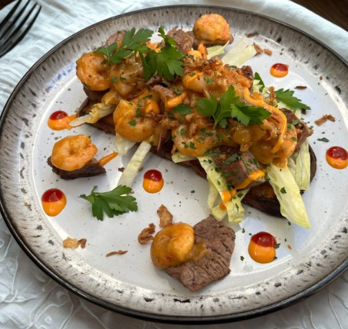 SEARIOUSLY SAUCY SURF & TURF STACK