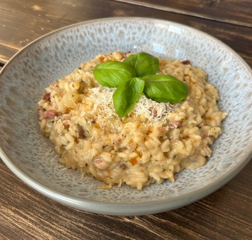SMOKY BACON & MUSHROOM RISOTTO